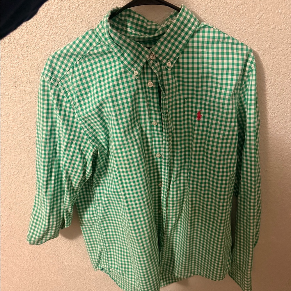 Ralph Lauren Green Checkered Shirt